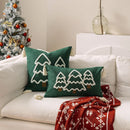 Axyaa Christmas Tree Embroidery Pillowcase Cojines Tassel Decor Sofa Throw Pillow Cover