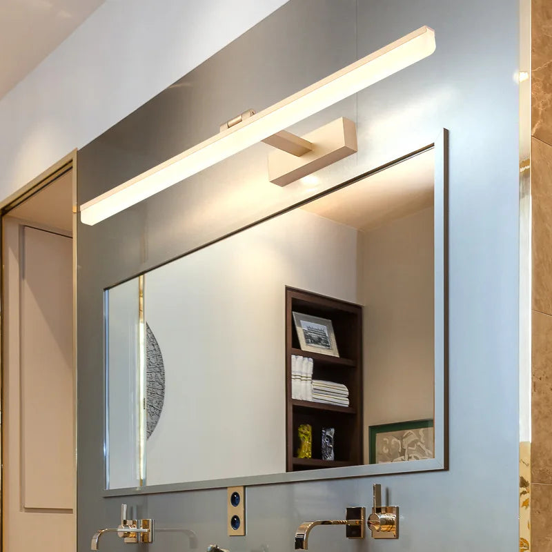Axyaa Modern LED Vanity Bathroom Wall Light in Gold/Silver/Black, 220V