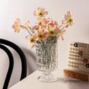 Axyaa Red Glass Vase for Stylish Living Room Decor, Elegant Hydroponic Flower Arrangement