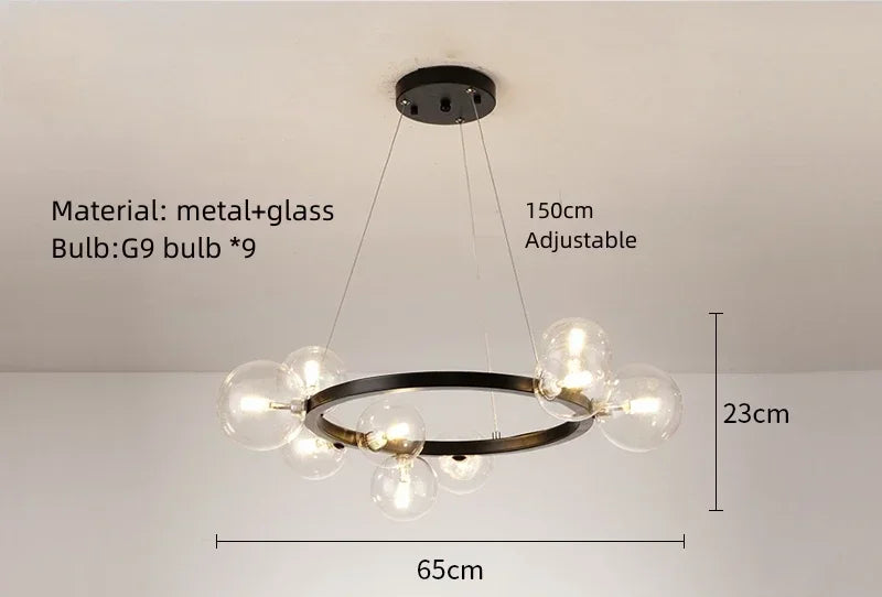 Axyaa Adjustable Hanging Chandelier for Home Decoration