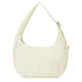 Axyaa Crescent Quilted Nylon Shoulder Bag with Fluffy Underarm & Adjustable Strap