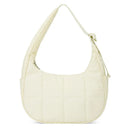 Axyaa Crescent Quilted Nylon Shoulder Bag with Fluffy Underarm & Adjustable Strap