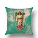 Axyaa Angel Baby Linen Cushion Cover - Home Decor, Sofa, Office, Christmas