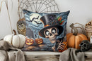 Axyaa Witch Hat & Pumpkin Pattern Pillow Cover for Sofa Bedroom Car