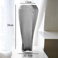 Axyaa Frosted Leaning Tower Glass Vase: Simple & Elegant Decor Item