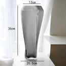 Axyaa Frosted Leaning Tower Glass Vase: Simple & Elegant Decor Item