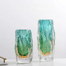 Axyaa Glass Vase: Living Room Floral Decor, Dining Table Centerpiece