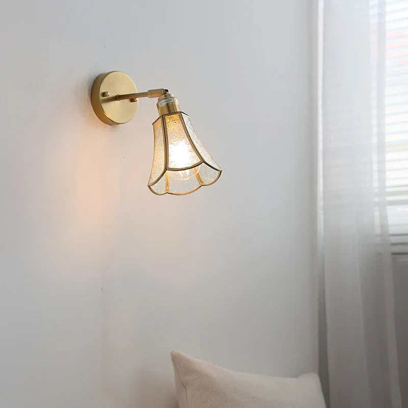 Axyaa Clear Glass LED Wall Sconce - Modern Nordic Stair Lighting for Home & Bathroom