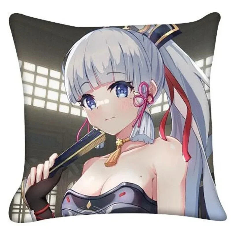 Genshin Impact Anime Cushion Cover Pillow Case for Home Decor by Axyaa