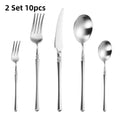 Axyaa Stainless Steel Cutlery Set - Elegant 10 Pcs Western Tableware Flatware