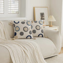 Axyaa Jacquard Embroidery Pillow Cover Set Striped Polka Dot Tassel Cushion Covers