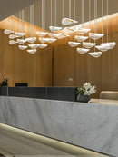 Axyaa Arc Living Room Pendant Chandelier - LED Interior Lustre Lighting Fixture
