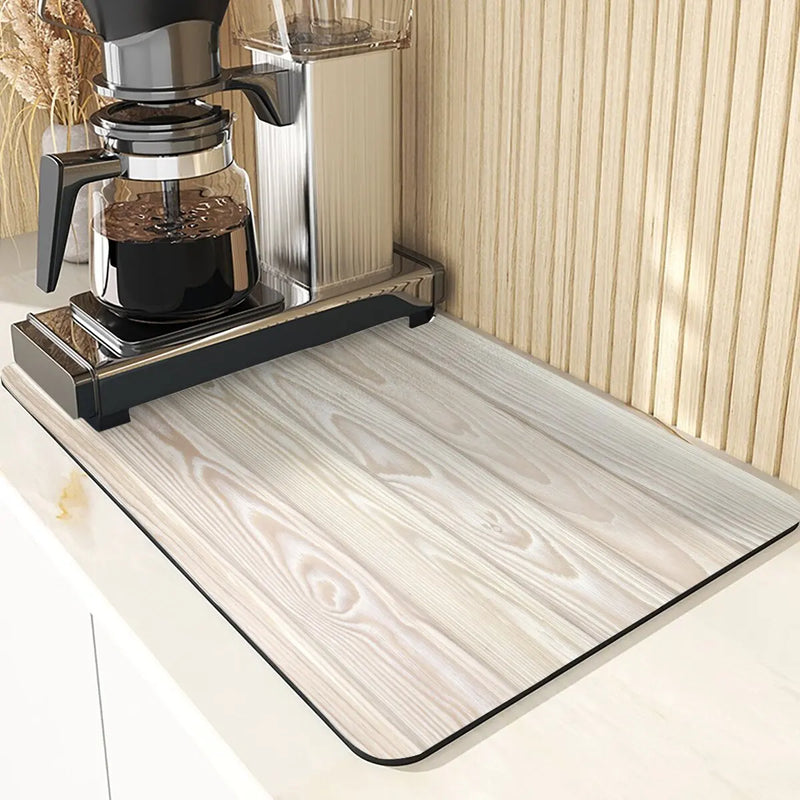 Axyaa Kitchen Coaster: Absorbent Drying Mat, Arbor Print, Dish Drying Mats, Table Pads