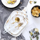Axyaa Gold Marble Ceramic Tableware Set