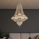 Axyaa Luxury Crystal Chandelier for Living Room High Ceiling Staircase European Style