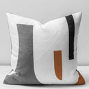 Soft Chenille Geometric Cushion Cover 45x45 for Neutral Home Decor - Axyaa