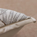 Axyaa Beige Yarn-Dyed Sofa Pillow Cover: 45X45 Headboard Cushion for Stylish Living Room