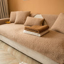 Axya Winter Lamb Velvet Sofa Cushion: Non-Slip, Nordic, Plush, Thick Fabric Cover