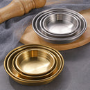 Axyaa 304 Stainless Steel Korean Food Storage Tray Snack Pan Kimchi Plate Kitchen Utensils