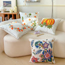 Axyaa Pastoral Flower Embroidered Pillowcase for Sofa and Headboard
