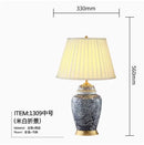 Axyaa Blue and White Porcelain Neoclassical Table Lamp - Large Size - Bedroom & Living Room