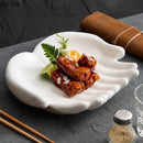 Axyaa Buddha Hand Ceramic Plate Double Layer Dessert Snack Dish Molecular Cuisine Tableware