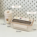 Axyaa Kawaii Kids Bento Box with Compartments - Portable, Microwave Safe Storage Container