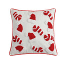 Axyaa Santa Hat Embroidery Decorative Pillow Cover for Christmas Party décor.