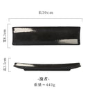 Axyaa Ceramic Sushi Boat Saury Plate - Rectangular Japanese Tableware