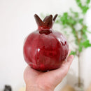 Axyaa Pomegranate Vase: Bright Porcelain Ceramic Table Decor for Flower Arrangement & Room Aesthetic