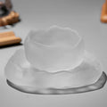 Axyaa Glass Tea Cups Set with Tea Mat – Simple Style, Transparent Design