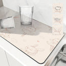 Axyaa Ballet Shoes Desk Drain Pad: Heat Resistant Non-slip Dish Drying Mat