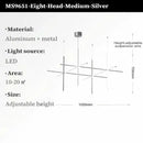 Axyaa Tube Chandeliers Light - Indoor Art Linear Pendant Lights for Home Decoration