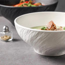 Axyaa Matte Stone Patterned Ceramic Ramen Soup Salad Fruit Noodle Bowl Large Capacity