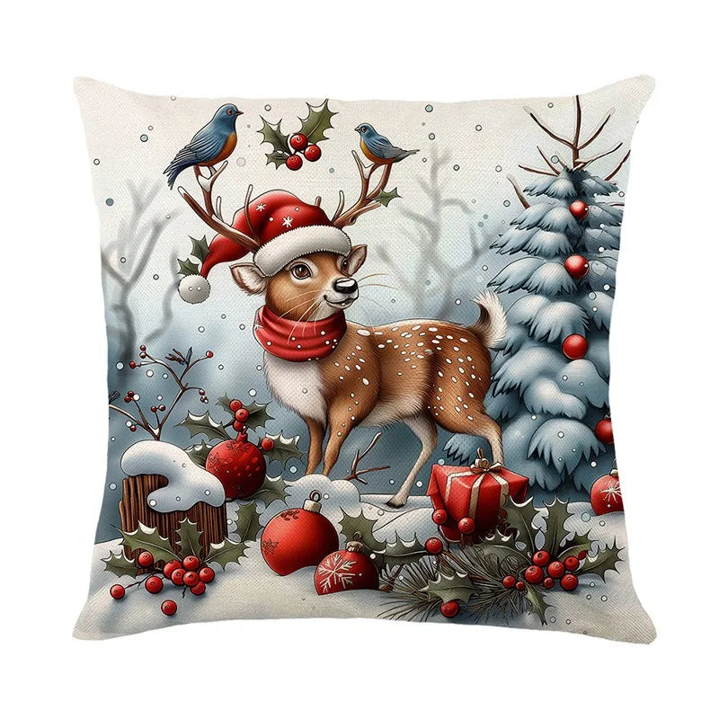 Axyaa Christmas Pillow Cover Set - Festive Home Decor & Gift