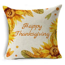 Axyaa Pumpkin Plant Linen Throw Pillowcases for Home Decor