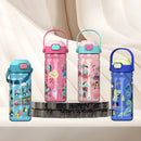 Axyaa Kids Cartoon Straw Cup 550ML - Anti-falling Portable Water Bottle