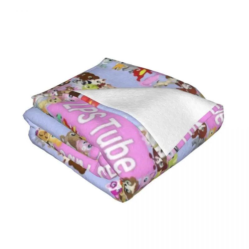 Axyaa Tube Mascot Group Throw Blanket - Heavy, Cute & Anime-inspired.