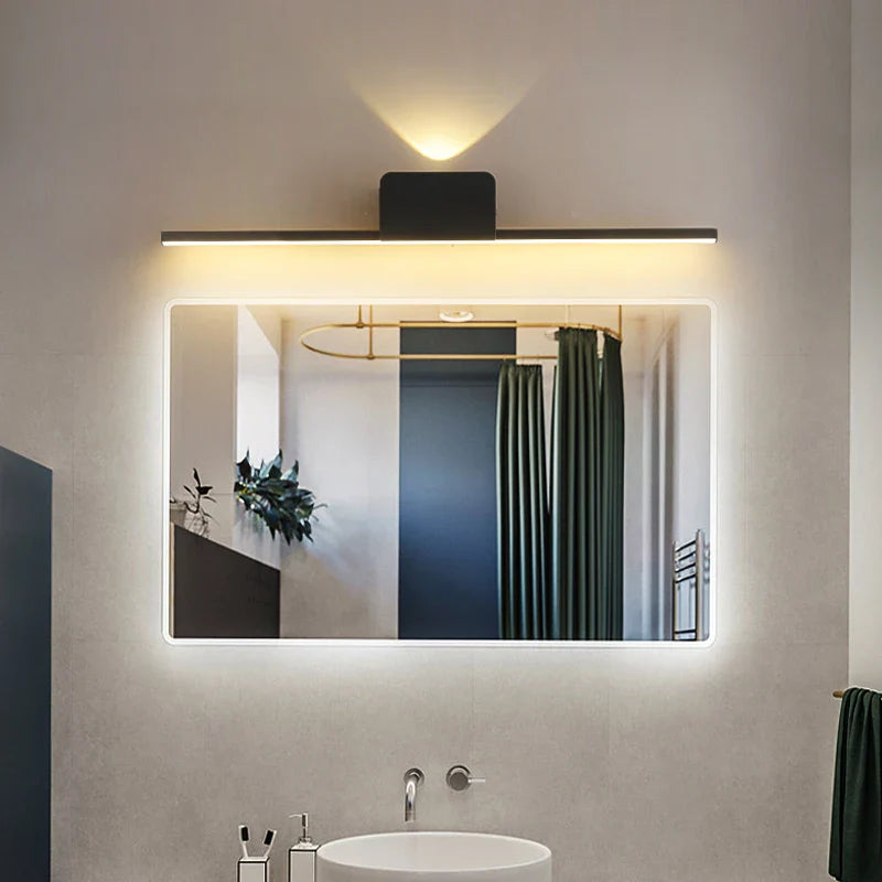 Axyaa Modern Waterproof Wall Lamp Mirror Front Light