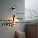 Axyaa White Glass LED Wall Lights with Pull Chain Switch - Nordic Modern Bedside Lamp
