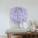 Axyaa Modern Feather Pendant Light with E27 Lamp Holder