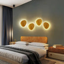 Axyaa Wooden LED Wall Lamp: Modern Minimalist Circular Design for Home Decor