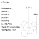 Axyaa Bubble Glass LED Chandelier: Modern Lighting for Living & Dining Room