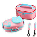 Axyaa Kids Bento Box Set Cute Cartoon Stainless Steel Leakproof Lunch Container