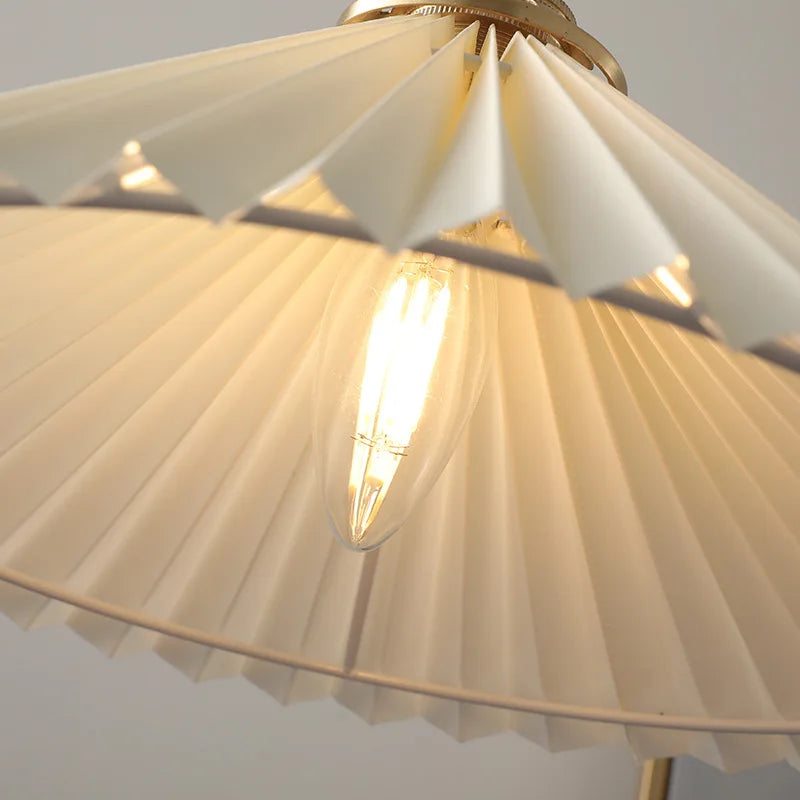 Axyaa Fabric Copper LED Pendant Lights, E14 Nordic Hanging Lamp for Home Decor