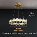 Axyaa Crystal LED Chandeliers: Luxury Lighting for Living Dining Kitchen Room