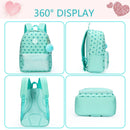 Axyaa Girls School Backpack Set: Bag, Lunch Bag, Pencil Case | Lightweight, Multi-Purpose Daypack