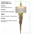 Axyaa Artistic Copper Wall Lamp for Living Rooms, Corridors, Clubs - Simple Decorative Light