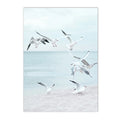 Axyaa Beach Vibes Canvas Poster: Starfish Shell Palm Tree Wall Art Print