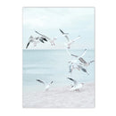 Axyaa Beach Vibes Canvas Poster: Starfish Shell Palm Tree Wall Art Print